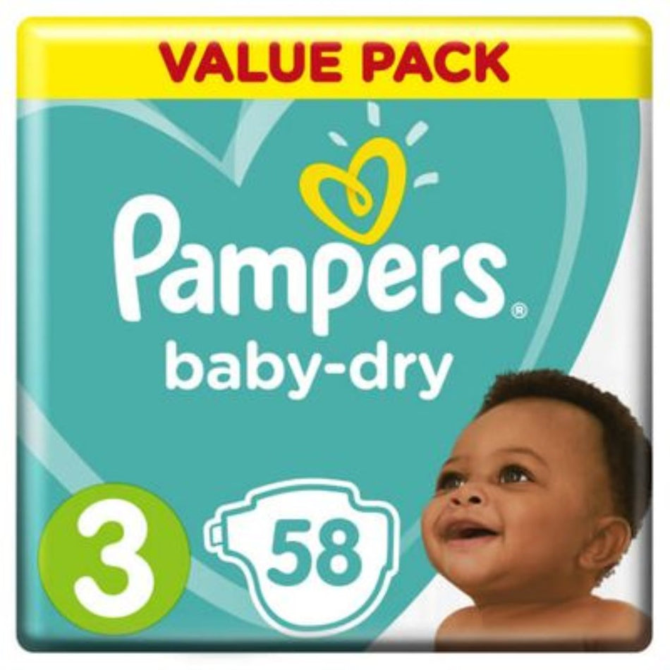 58'S Pampers Nappies Midi 3