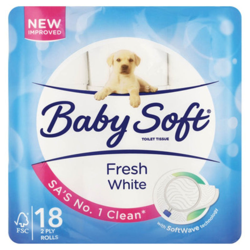 18'S Baby Soft Toilet Paper Fresh White