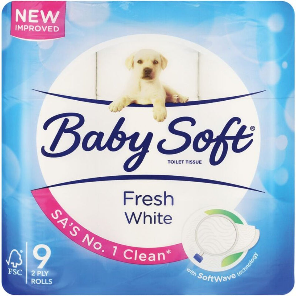 9'S Baby Soft Toilet Paper Fresh White