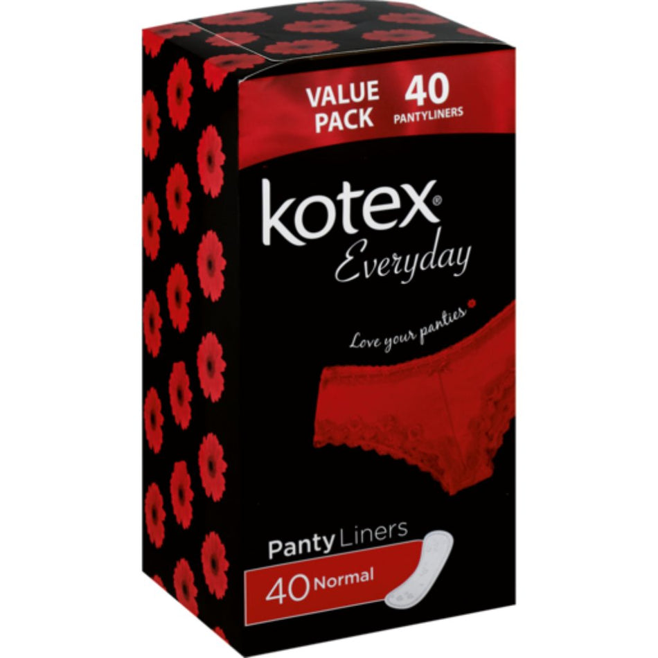 Kotex Daily Protect Normal Unscented Pantyliners 40 Pack