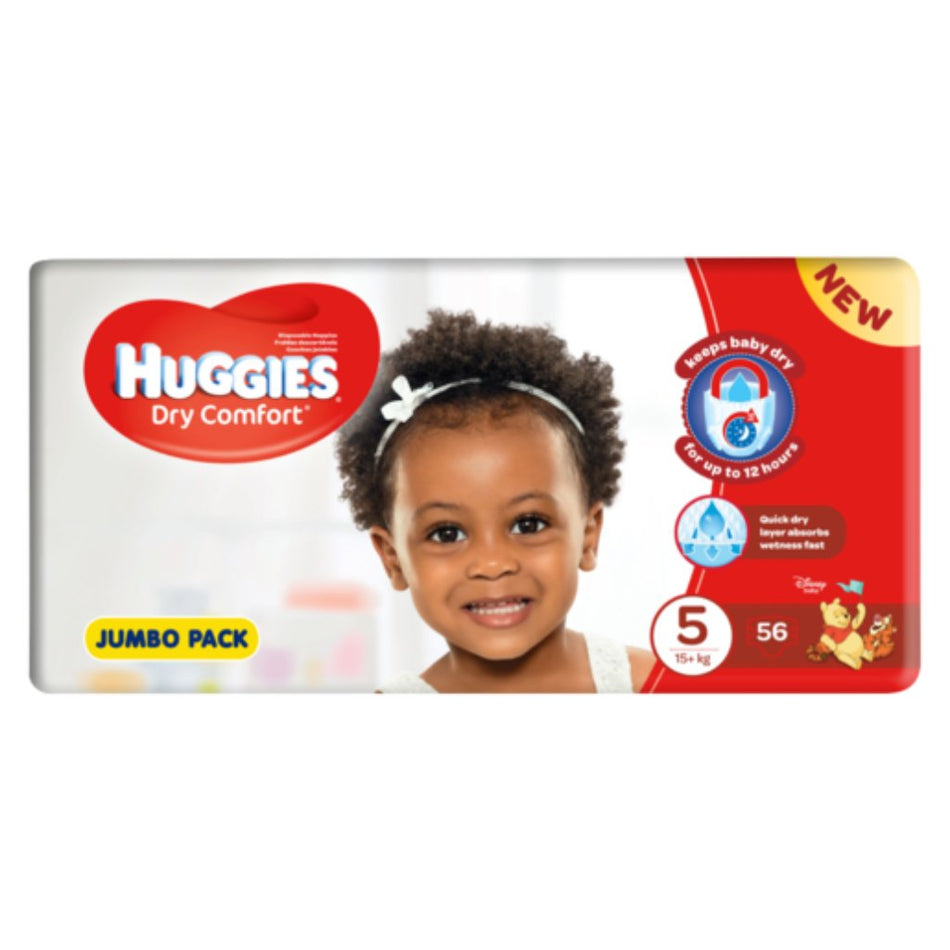 Huggies Dry Comfort Size 5 Value Pack- 56 Nappies