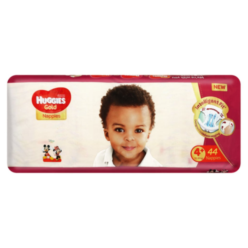 Huggies Gold No 4+ Nappies 44 Pack