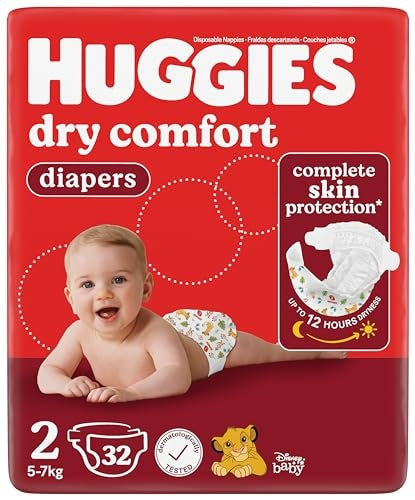Huggies Nappies Size 2 Dry Comfort 32 Pack -