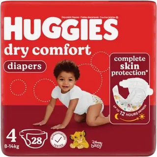 Huggies Nappies Size 4 Dry Comfort 28 Pack -