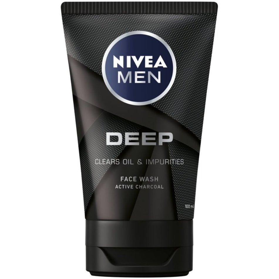 Nivea Face Wash Men Charcoal Deep 100ML