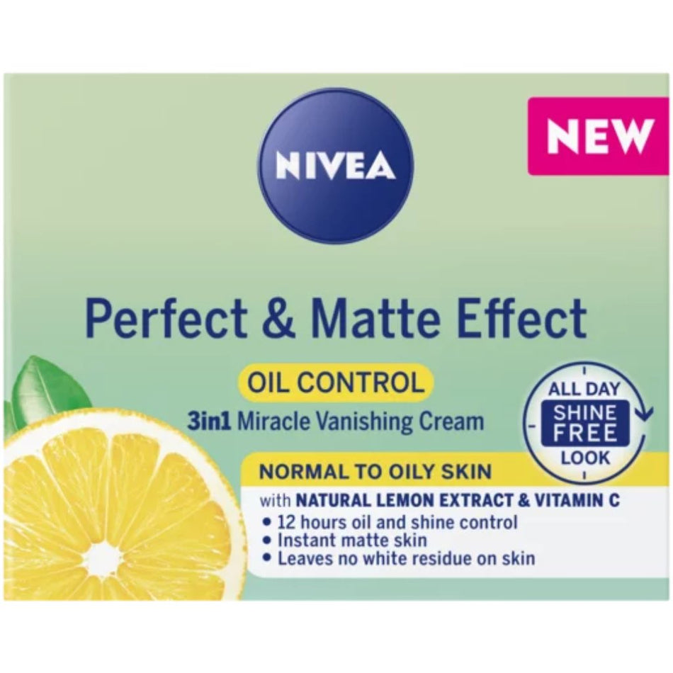 Nivea Vanishing Cream Oil Control Perfect & Matte Effect Normal Skin 50ML