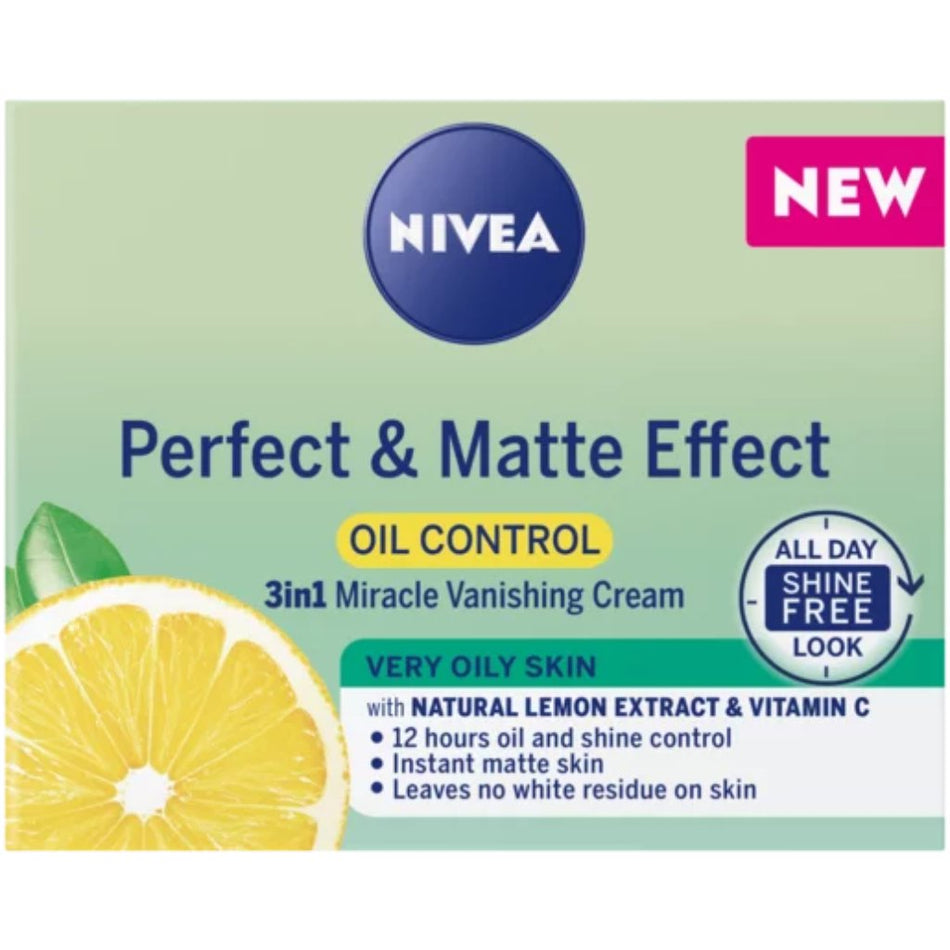Nivea Vanishing Cream Oil Control Perfect & Matte Effect Oily Skin 50ML