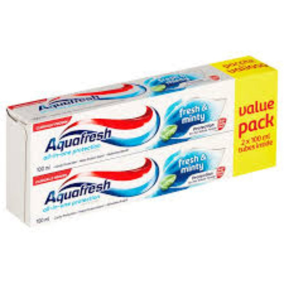 Aquafresh Toothpaste Fresh & Minty Value Pack 2X100ML
