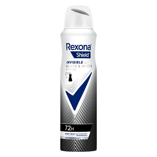 Rexona Shield Female Invisble Black & White Deodorant 150ml