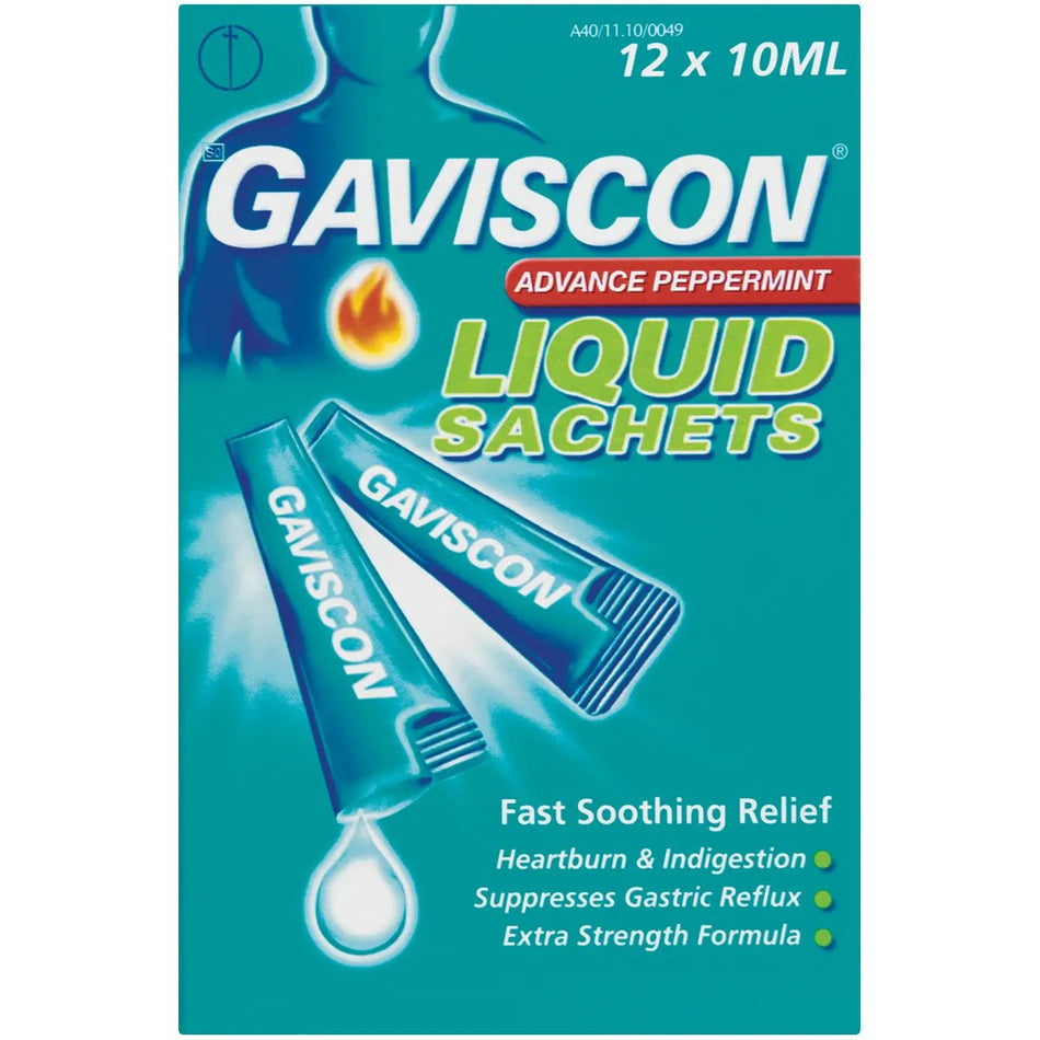 Gaviscon Peppermint Antacid Sachets 12'S