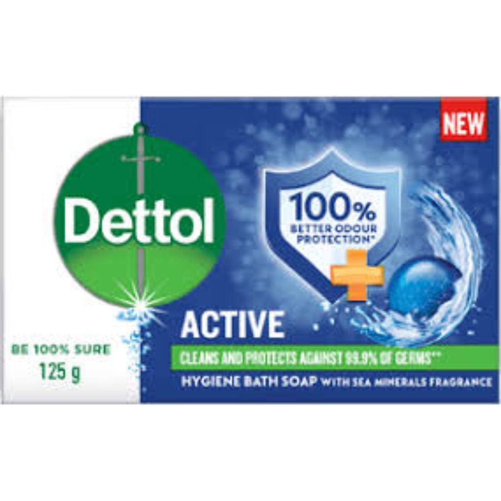 Dettol Bar Soap 125G Active