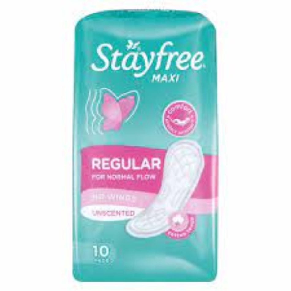 Stayfree Sanitary Pads Maxi Normal Unscented 10'S