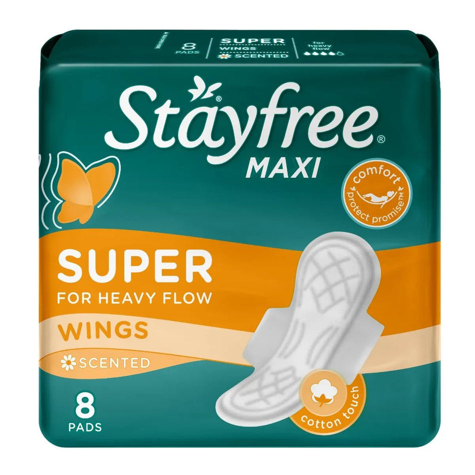 Stayfree Sanitary Pads Super Wings Scented 8'S