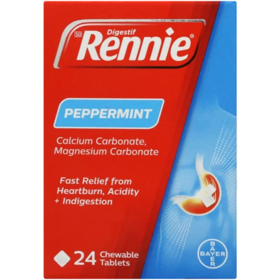 Rennie Antacid Peppermint 24 Pack