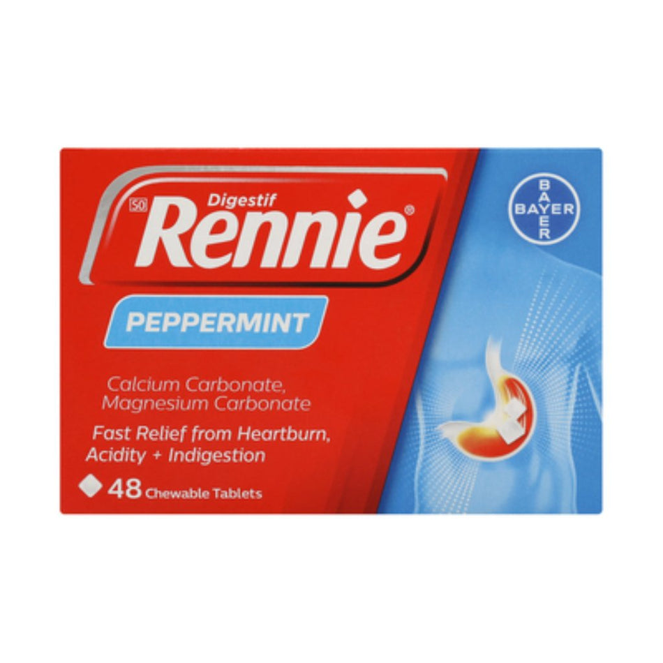 Rennie Antacid Peppermint 48 Pack