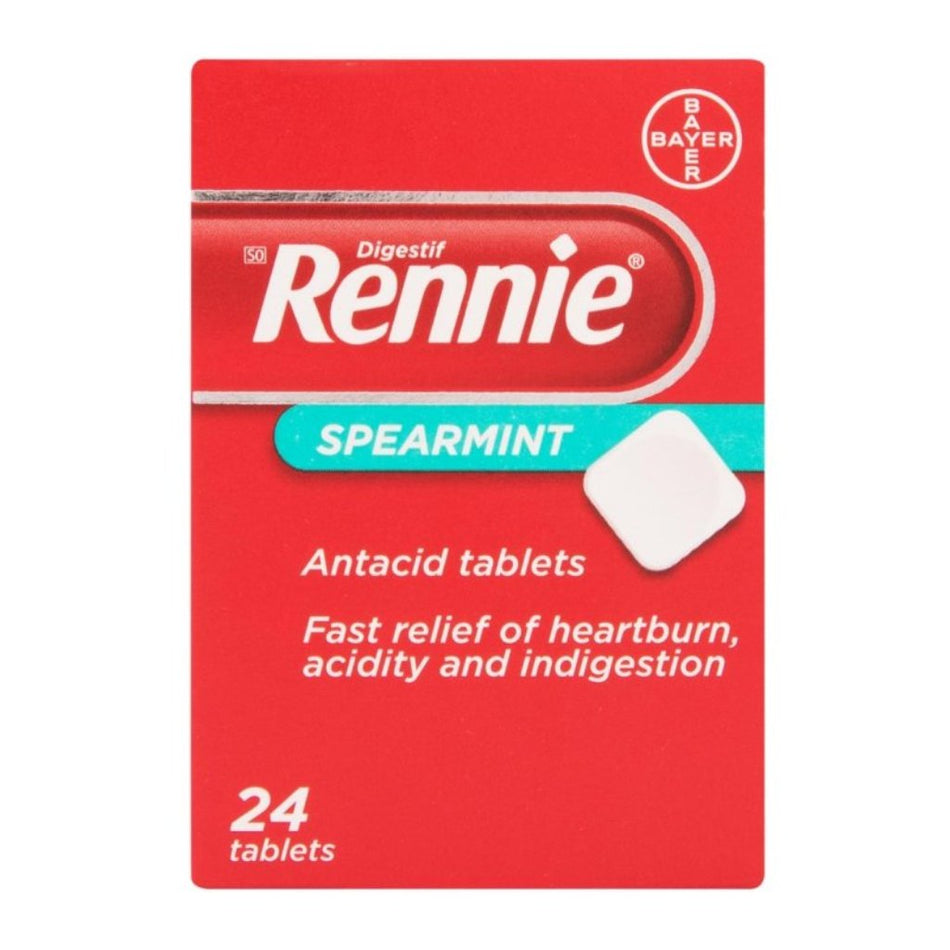 Rennie Antacid Spearmint 24 Pack
