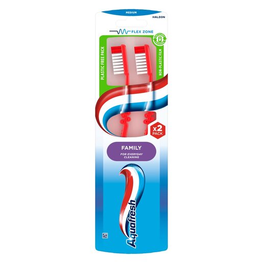 2'S Aquafresh Toothbrush Family Medium Twin Pack -