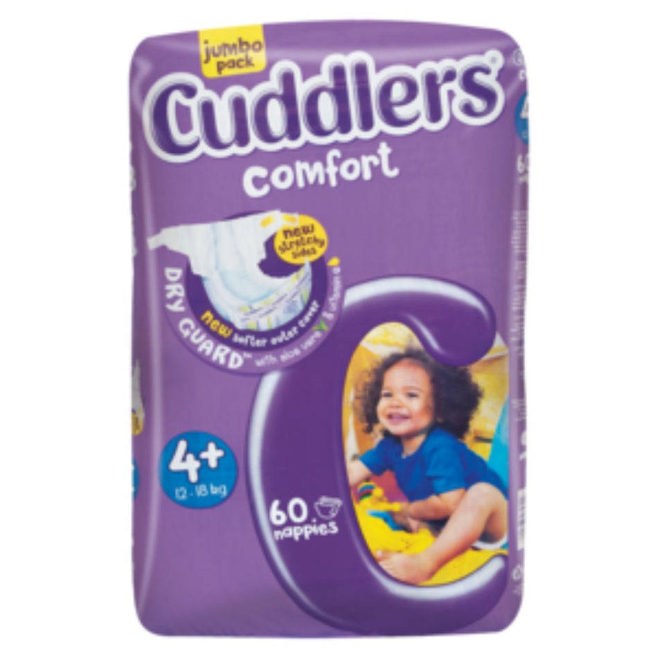 Cuddlers Nappies Comfort Size 4 Plus 60'S