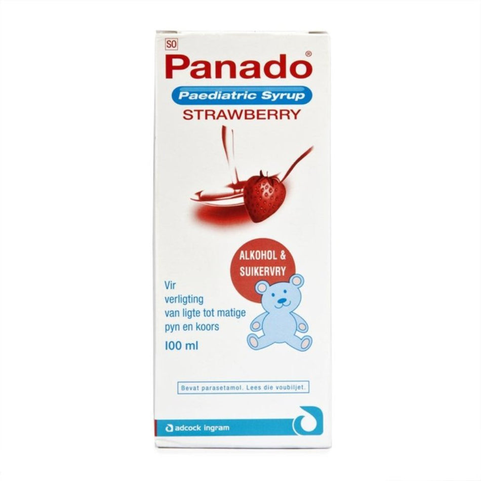 Panado Pain Medication Paediatric Syrup Strawberry 100ML