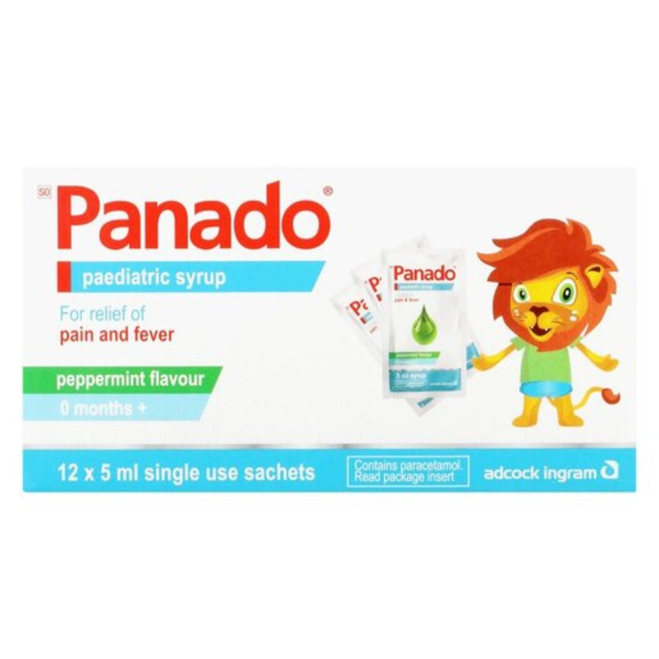 Panado Paediatric Peppermint Syrup Sachet 12 x 5ML