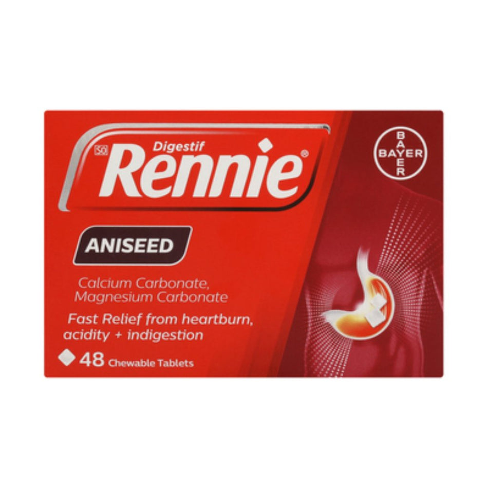 Rennie Antacid Aniseed 48 Pack