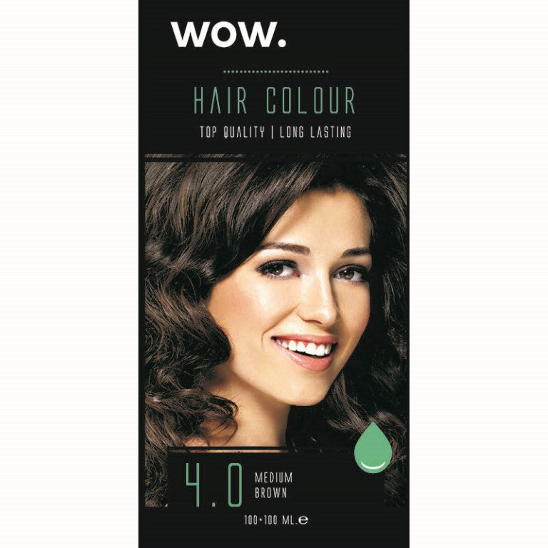 Wow Hair Colour 100ML Medium Brown 4.0