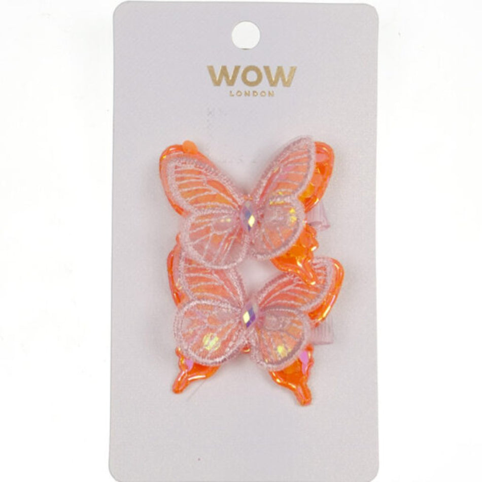 Wow Butterfly Hair Clip Assorted 2'S