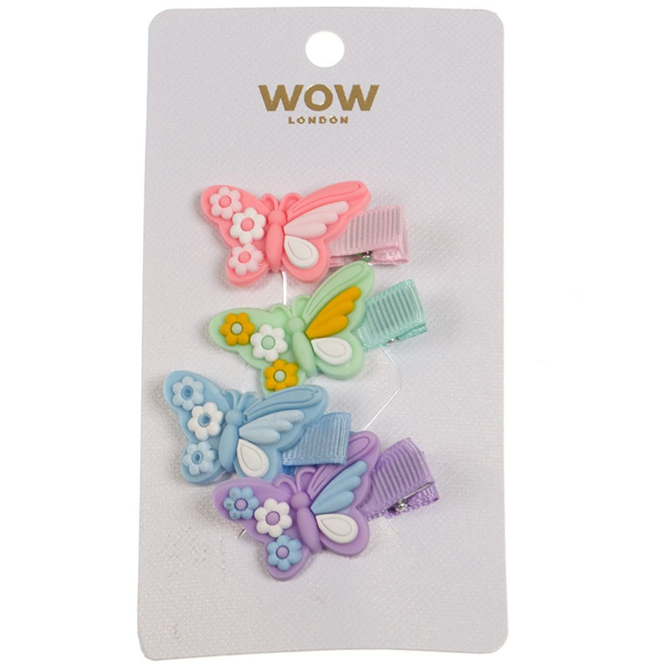 Wow Butterfly Hair Clip Assorted 4'S