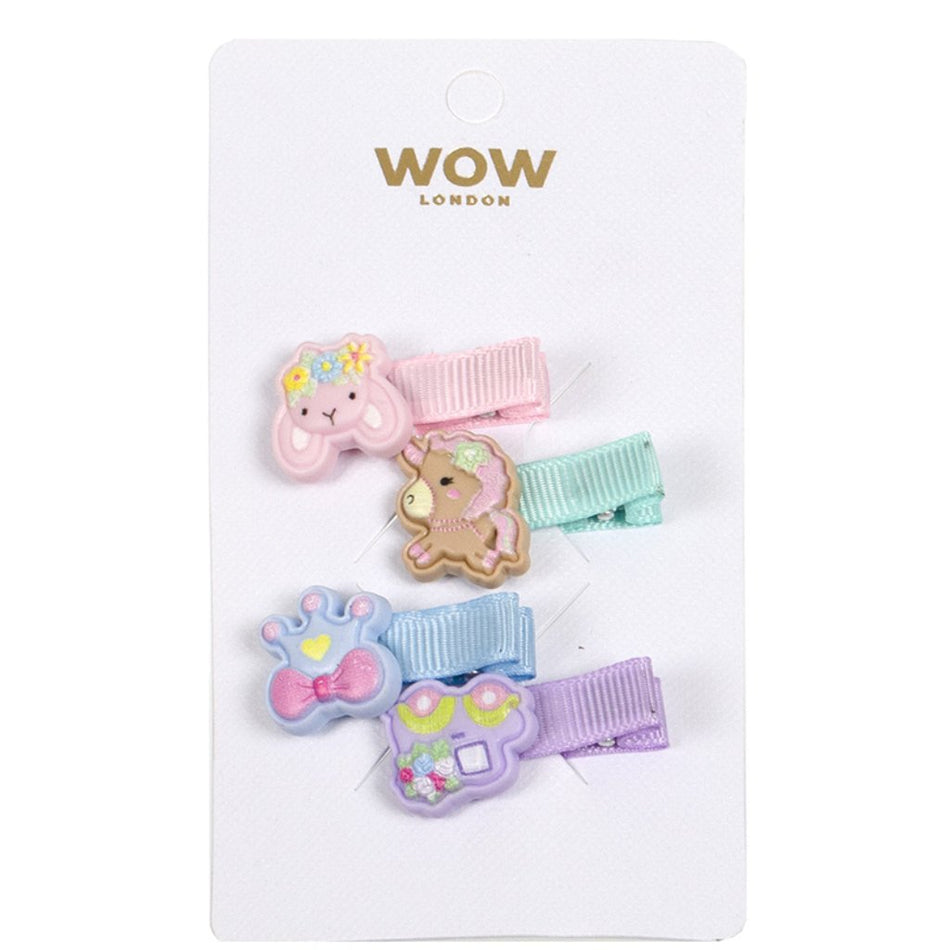 Wow Hair Clip Assorted 4'S 009233A