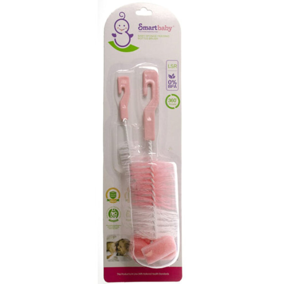 Wow Baby Bottle Brush Cleaner Pink 2'S