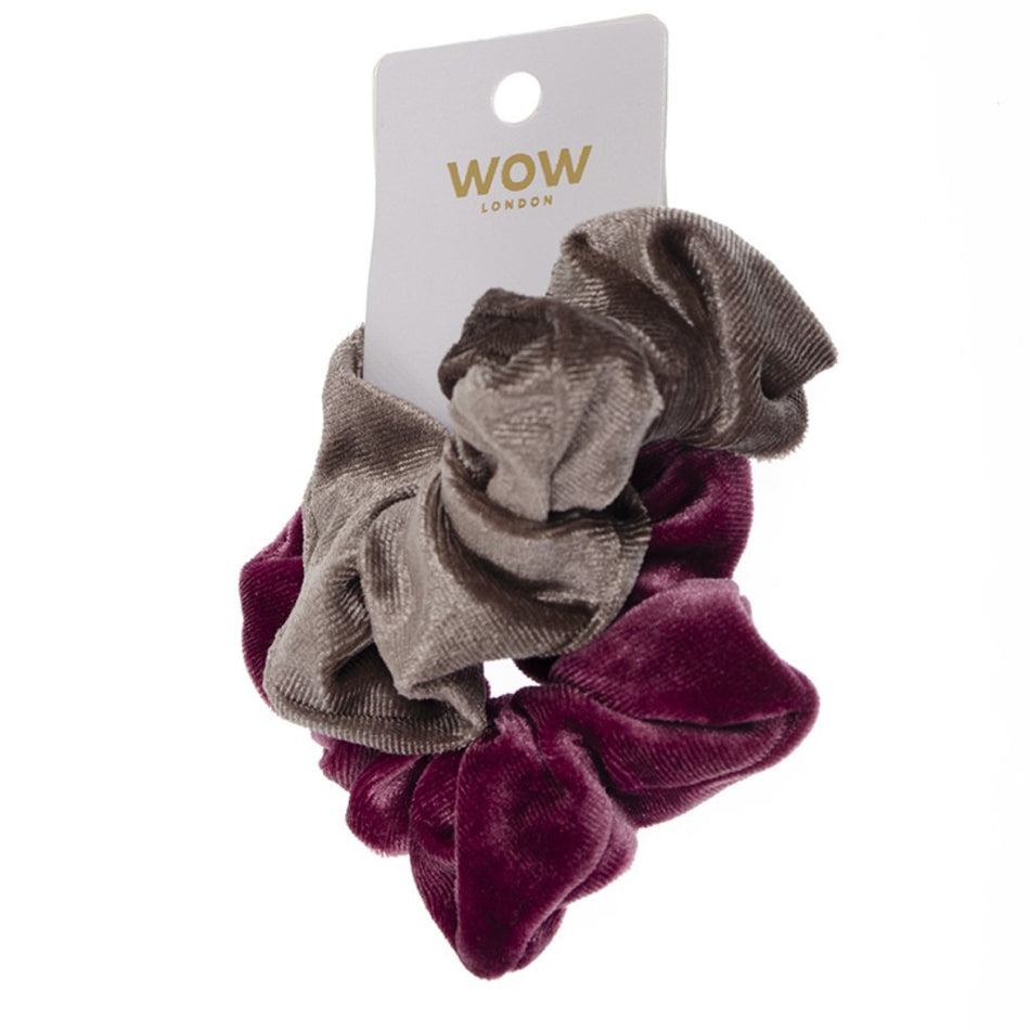 Wow Hair Scrunchy Pink & Grey 2 Pack 411814