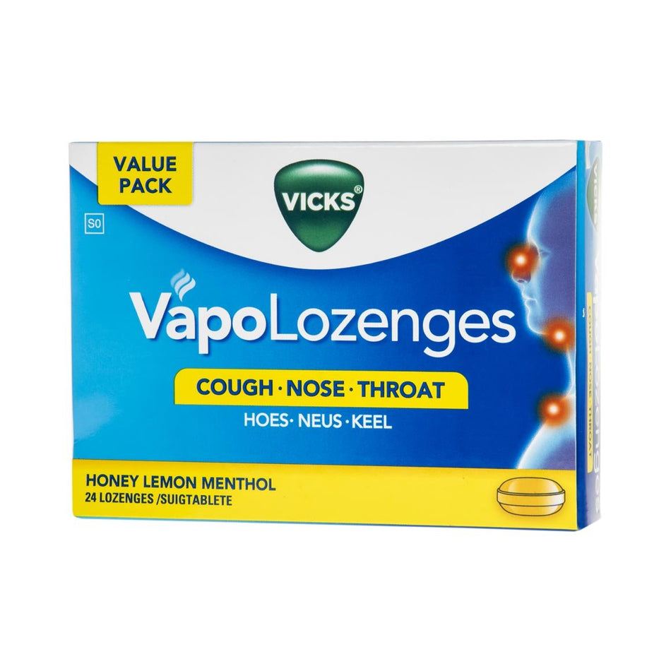 24'S Vicks Lozenges Honey Lemon